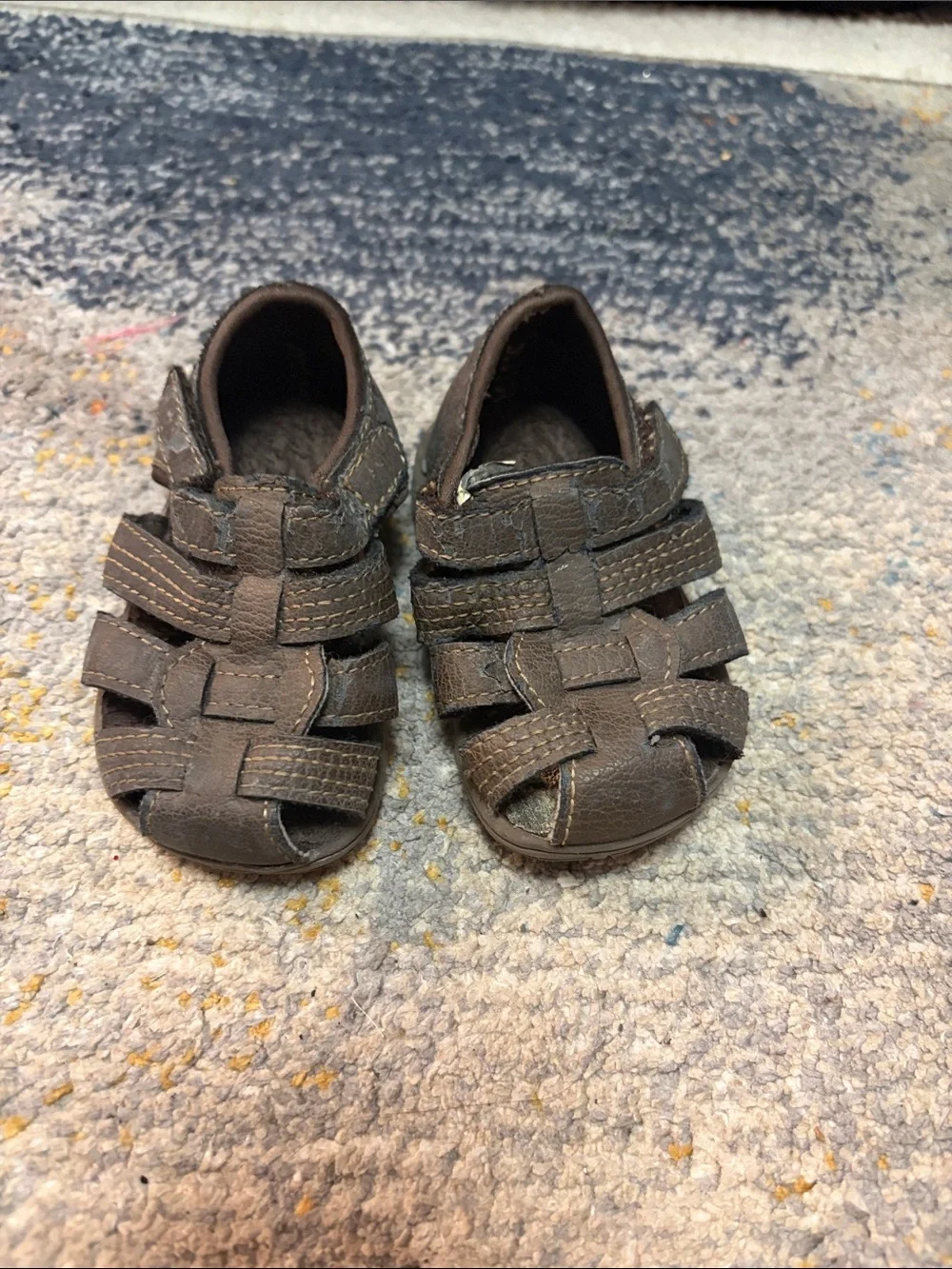 Kids Brown Closed-Toe Sandals - Comfortable Everyday Wear
